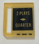 Coin Entry Plate WMS 2 Plays / Quarter 16C-8640-100 Yellow