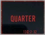 Quarter Price Plate 13C-2-32