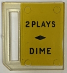 Coin Entry Plate Dime 2 Plays 16C-8640-2