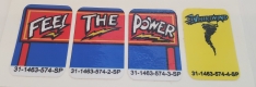 Whirlwind Target Decals - Feel the Power + Tornado