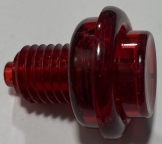 Flipper Button Transparent Red A-16883-9 (1 Inch)