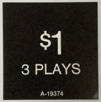 $1 3 Plays Price Card A-19374