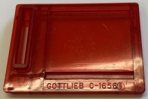 Gottlieb Coin Entry Plate Trans Red 25 Cent C-16566