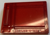 Gottlieb Coin Entry Plate Trans Red C-16567