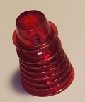 Ringed/Finned Post C-951-1 1 Inch Trans Red