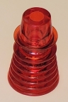 Ringed/Finned Post C-952-7 1 3/16 Inch Trans Amber