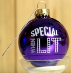 Pinball Xmas Ornament - Special When Lit - Purple Gloss
