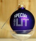 Pinball Xmas Ornament - Special When Lit - Purple Matte