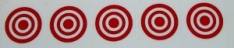 Captain Fantastic Bullseye Target Decals (set/5) Non-Laminated