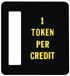 1 Token Per Credit Coin Door Insert C-826-210 Bally