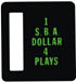 1 SBA Dollar 4 Plays Coin Door Insert C-826-119 Bally