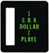 1 SBA Dollar 7 Plays Coin Door Insert C-826-122 Bally