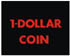 1 Dollar Coin Coin Door Insert 13C-2-46 Chicago Coin / Stern