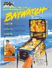 Baywatch Pinball Flyer - Original Sega