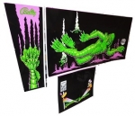 Creature From The Black Lagoon SILKSCREENED Cabinet Decals 5PC SET