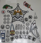 Police Force Insert & Center Overlay Decal Set (non-laminated ink up)