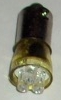 Bright 3-Led BA9 Socket LED Yellow (44/47 Style)