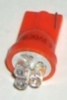 Bright 3-Led Wedge Socket LED Orange (555 Style)