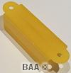 Yellow Opaque Lane Guide (Double) 3 1/8 inch (End-End)