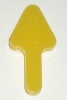 Playfield Insert - 1.5 inch Arrow, Opaque Yellow, Flat bottom (Click for NOTES)