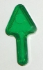 Playfield Insert - 1.5 inch Arrow, Transparent Green, Flat bottom (Click for NOTES)