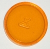 Playfield Insert - 1.25 inch Round, Transparent amber/orange, flat bottom (Click for NOTES)