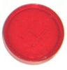 Playfield Insert - 1 Inch Round, Trans Red, Flat Bottom (Click for NOTE)