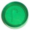 Playfield Insert - 3/4 inch Round, Transparent Green, Flat bottom (Click for NOTES)