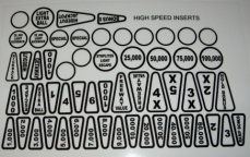 High Speed Insert Decal Set - Non-Laminated