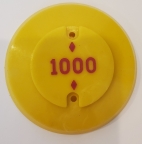 Pop Bumper Cap 1000 w/ diamond stamped - Yellow