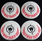 Firepower Popbumper Caps - Decorated 03-7444-497 - Set/4