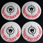 Firepower Popbumper Caps - Decorated 03-7444-497 - Set/4