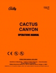 Cactus Canyon Bally Pinball Manual 16-50066-101 (PPS Reprint)