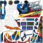Black Knight 2000 Silkscreened Plastic Set w/Topper 31-1006-563 (38 Pc)