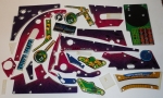 Who Dunnit Silkscreened Playfield Plastic Set (28 Piece incl Promo Keychain) 31-2509-COMP