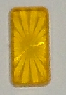 Rect Starburst Playfield Insert 1 1/2 x 3/4 Inch - Transparent Yellow 50-33-16 / 03-8310-16
