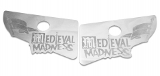 Metal Button Protectors - Engraved Medieval Madness
