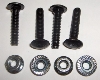 Coin Door Black Carriage Bolts & Nut Set  (Set of 4) Correct Style