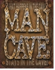 Man Cave Metal Sign 12.5 X 16.Inch