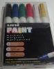 Paint Pen Set - Medium 6 Color Set (Uni)