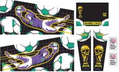 World Cup Soccer Silkscreened Cabinet Decal Set (7 Pc)