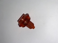 Flipper Button Transparent Amber A-16883-9 (1 Inch)