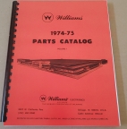 Williams 1974-75 Parts Catalog (PPS Reprint)