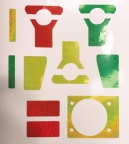 Dr. Dude Glitter Decal Set 31-1592-2016-XX (set/13)