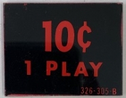 10c 1 Play Price Plate 326-305-B