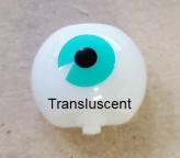 Eyeball Trans White - Green Pupil A-19257-2 RED Roadshow