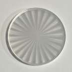 Playfield Insert - Oval Plain / Oblong 2 Inch x 1 Inch - Clear