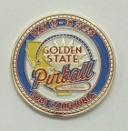 2025 Golden State Pinball Festival Challenge Coin Gold