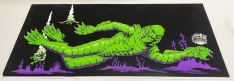 Creature from the Black Lagoon Cabinet Left Side Decal Purple