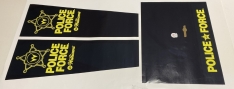 Police Force Back Box and Coin Door Decal Set